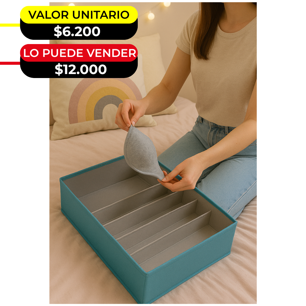 Caja Organizadora de 7 Divisiones X6 Unds OMC-698