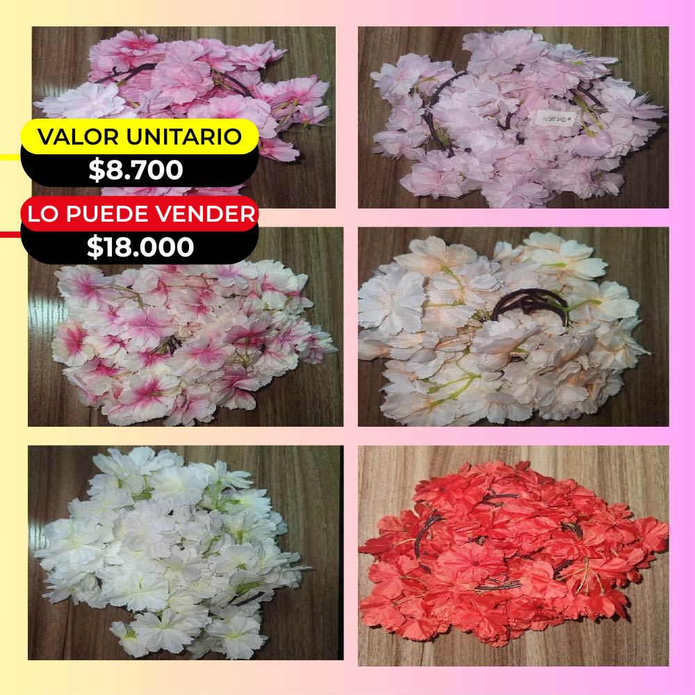 GUIRNALDA FLOR DE CEREZO ARTIFICIAL X6UNDS  OMC-735