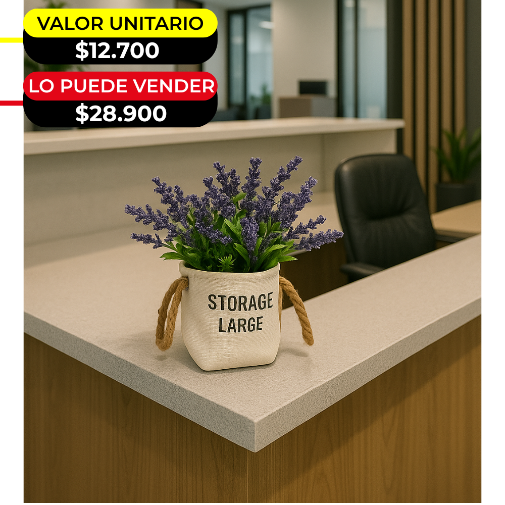ARREGLO DE FLORES CON MATERA  X6UNDS -OMC-748