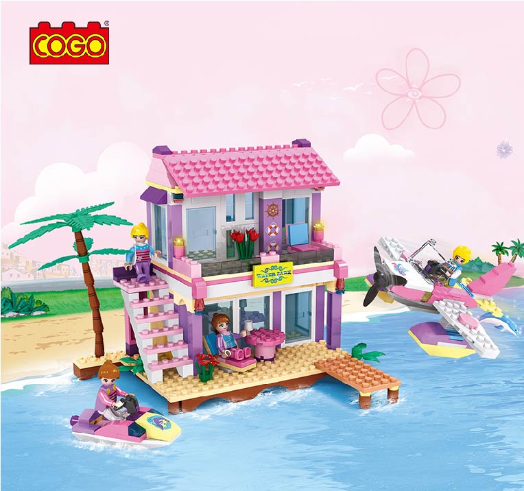 CASA DE  PLAYA BLOQUES DE CONSTRUCCION X6UNDS - 4515