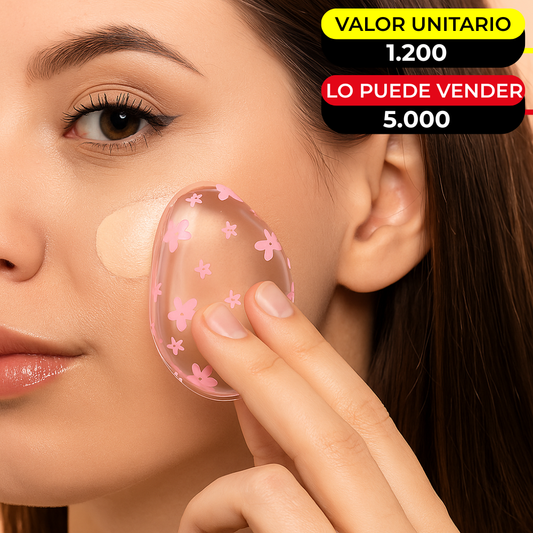 ESPONJA EN SILICONA PARA MAQUILLAR X6UNDS - POC-028