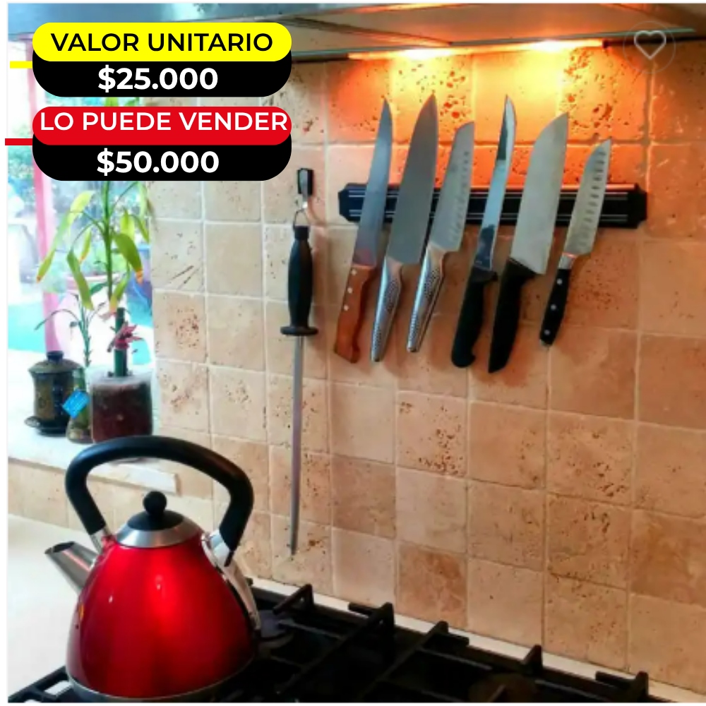 SOPORTE MAGNETICO PARA CUCHILLOS DE COCINA - OMC-462 X6 UNDS
