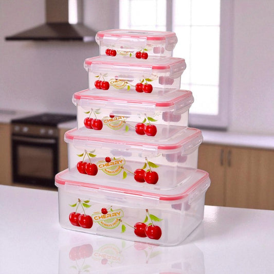 KIT DE 5 RECIPIENTES PORTA COMIDA X6UNDS   -OMC-650