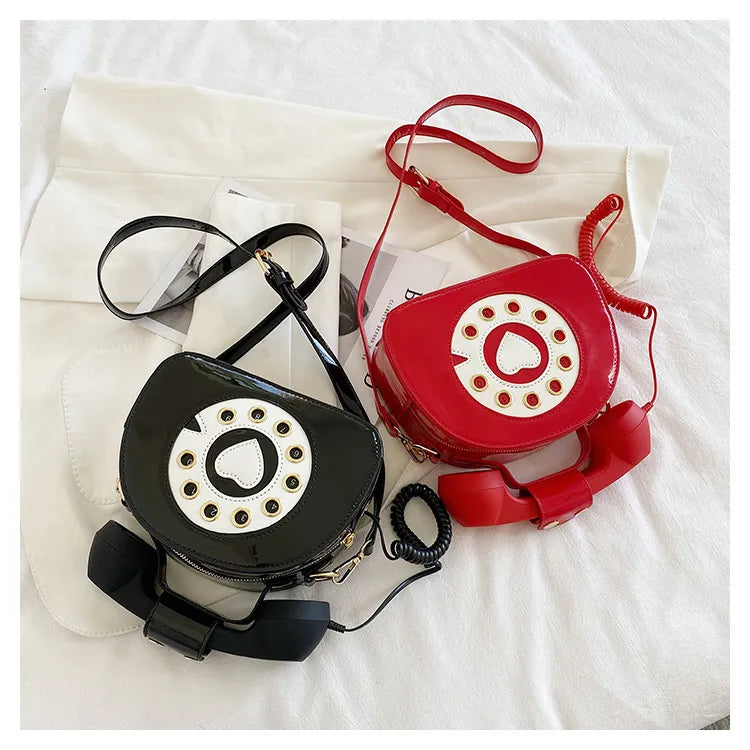 BOLSO EN FORMA DE TELEFONO CON BOCINA DECORATIVA  x6UNDS - POC-730